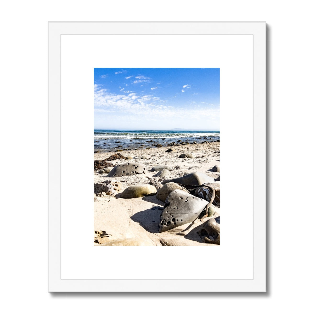 Rincon Beach Framed & Mounted Print