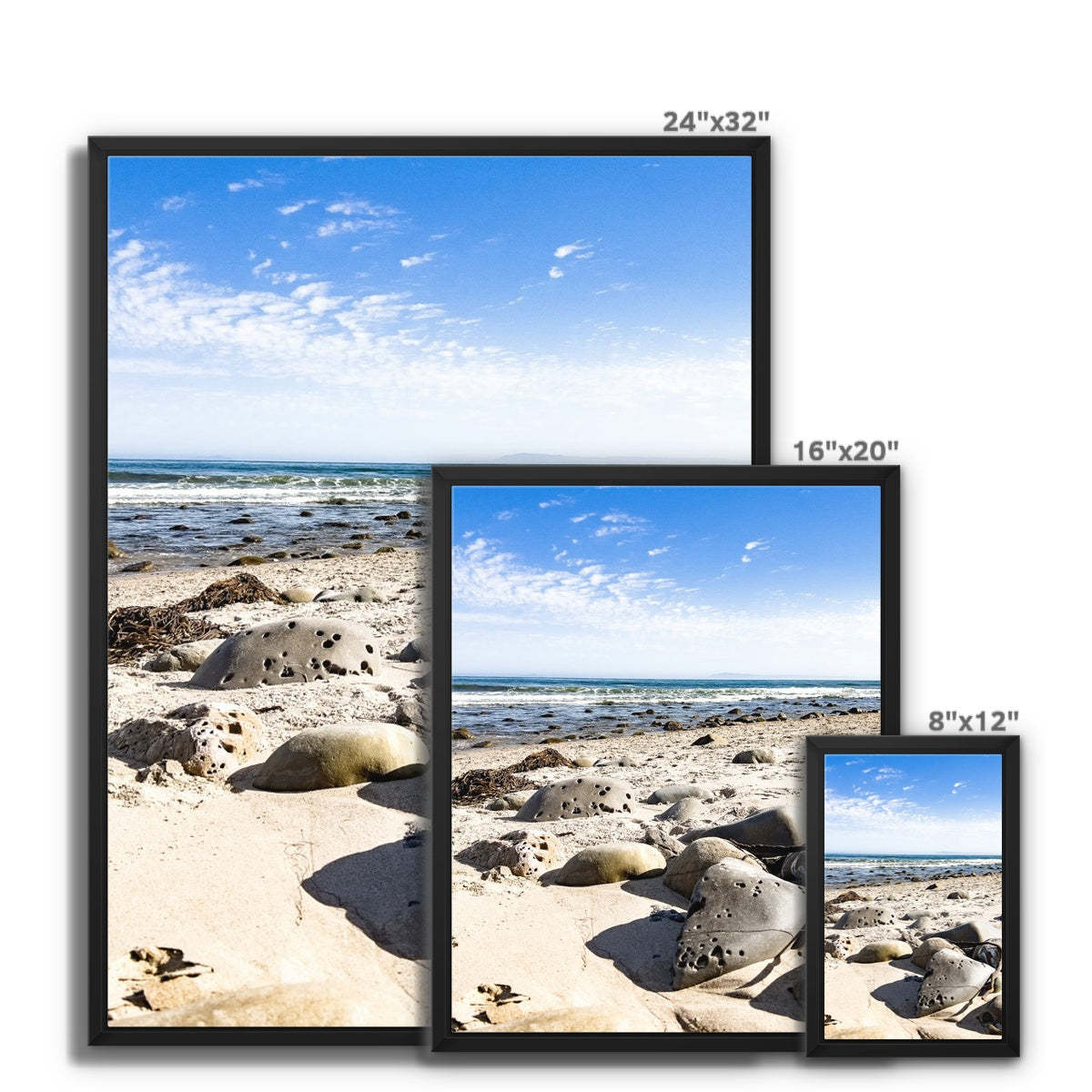 Rincon Beach Framed Canvas