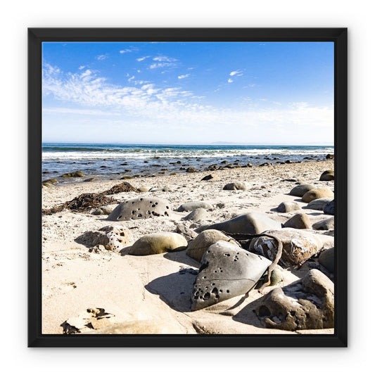 Rincon Beach Framed Canvas