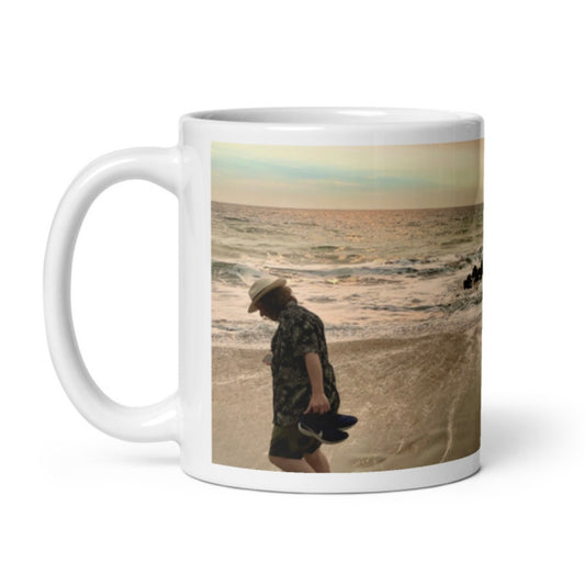 Walking at Point Dume {a white glossy mug}